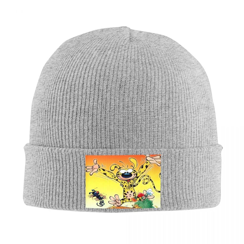 Art  Marsupilami Cartoon Anime Warm Knitted Cap Winter Knit Bonnet Hat Skullies Beanies Hip Hop Caps for Unisex