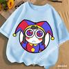 Children Short Sleeve T Shirts The Amazing Digital Circus Anime Cartoon Print Cotton Top Boys Girls Summer Casual Crew Neck Tees