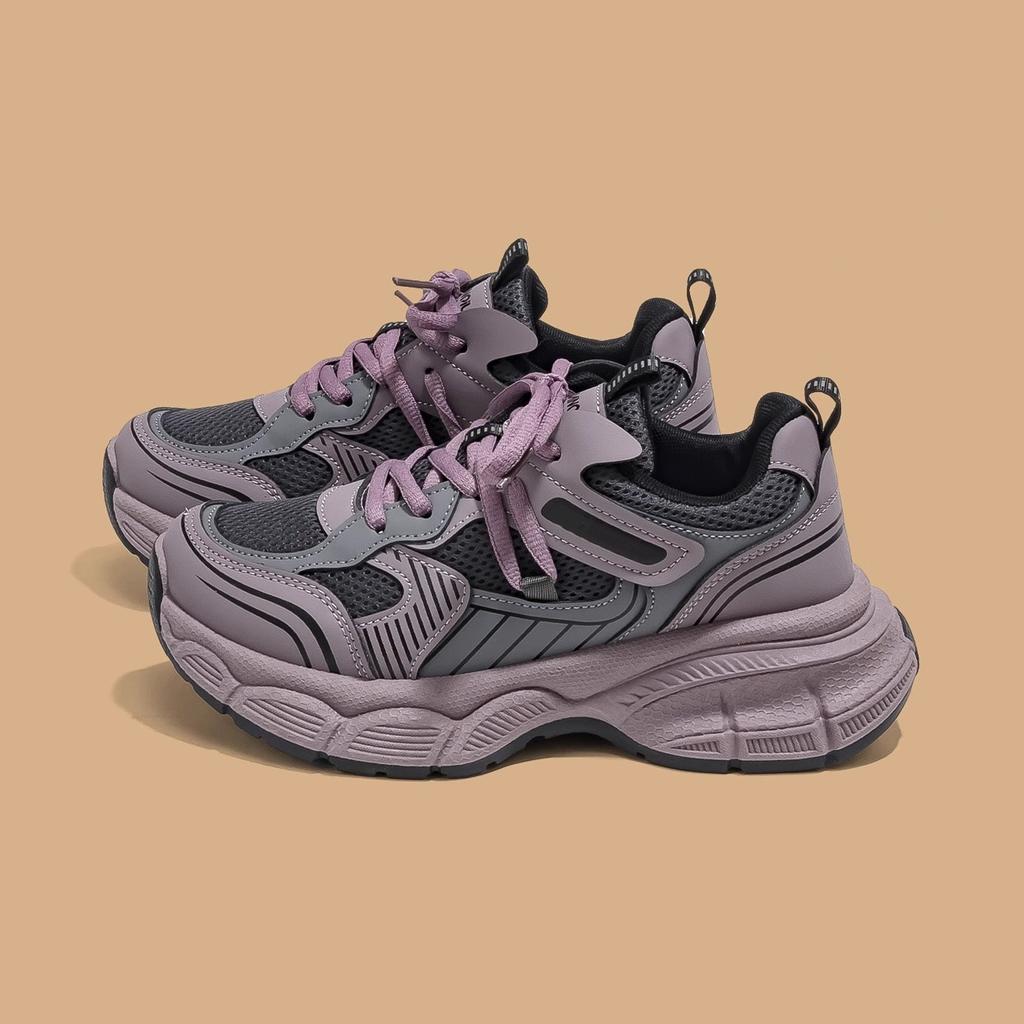 Korean version of purple dad shoes for women 2025 autumn new platform super good-looking shoes versatile casual sports shoes 2025