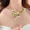 Collarbone Chain Women's Necklace Earring Set Exaggerated Multi Color Jewelry Set  Girls