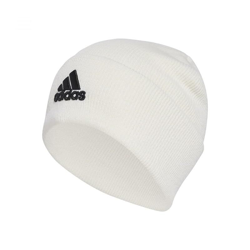

[Adidas] knit hat logo beanie DMD78 men s Off-white/black (IY7666) OSFZ