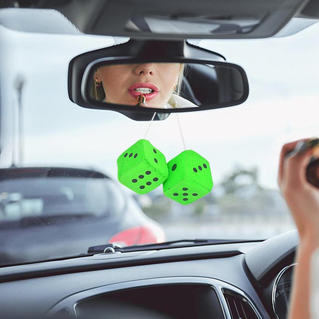 Auto Würfel Rückspiegel Plüsch Auto Rückspiegel Dekoration Plüsch Würfel Rückspiegel