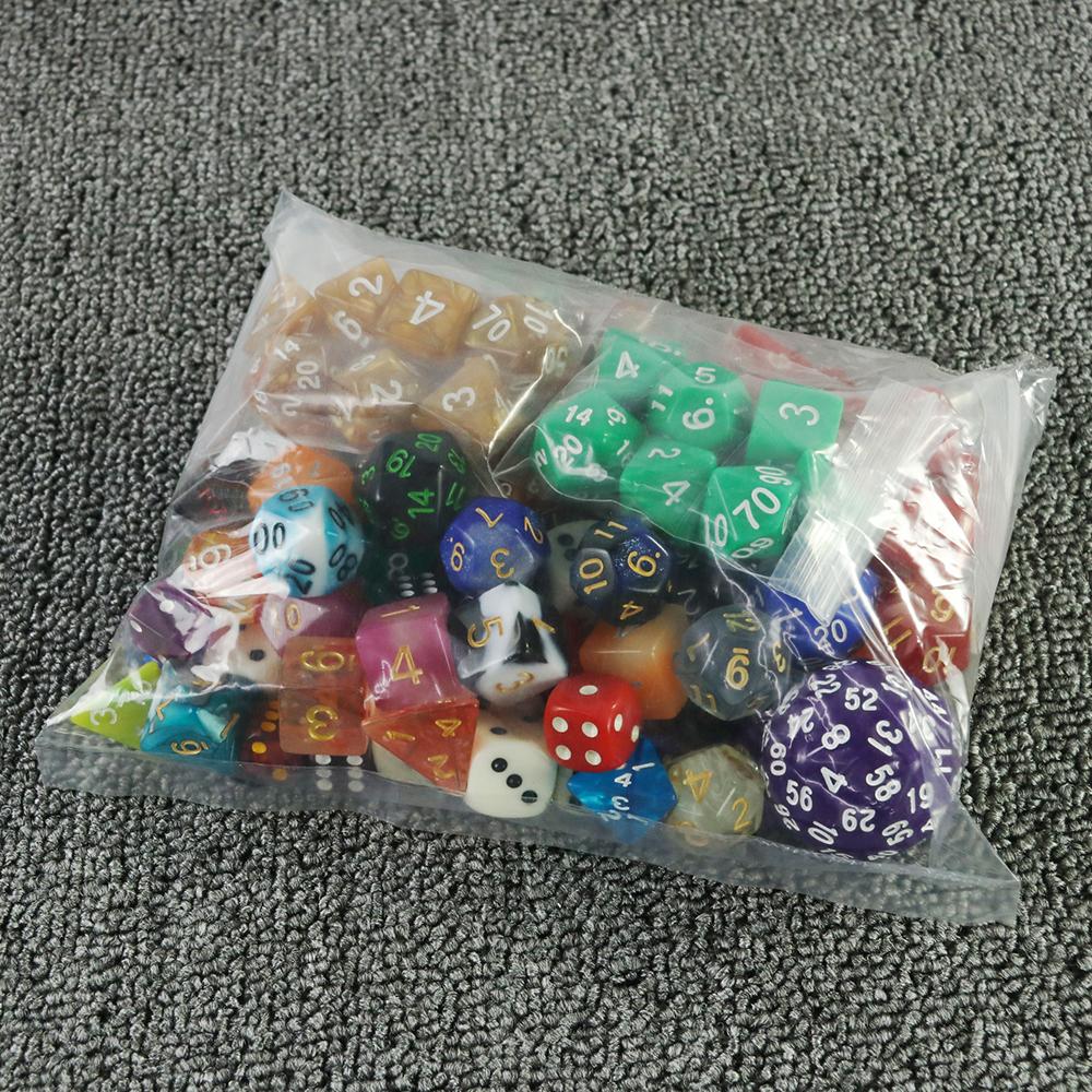 

Случайные многогранные игральные кости разного цвета и размера для настольной игры «сделай сам», 100 шт. случайных пластиковых игральных костей