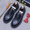 Brand Design Men Genuine Leather Shoes Moccasins Men's Tassel Loafers Vintage Slip-on Casual Men Social Dress Shoes