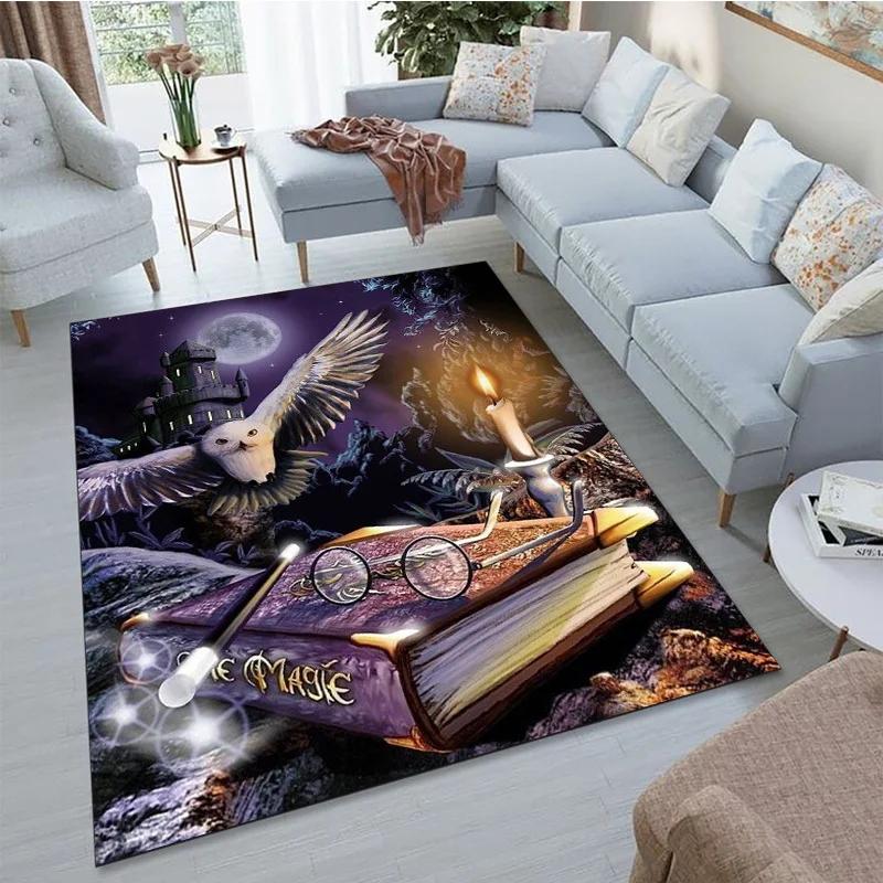 Halloween Magic Area Rug–Anti-slip,Non-Shedding,Stain Resistant Floor Mat for Living Room,Bedroom,Laundry Room,Machine Washable