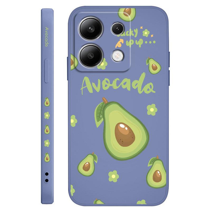 Pollen Avocado Phone Case For Xiaomi Redmi Note 14 13 12 12S 11 11S 10 10S 9 9S Pro Plus 4G 5G Liquid Silicone Cover