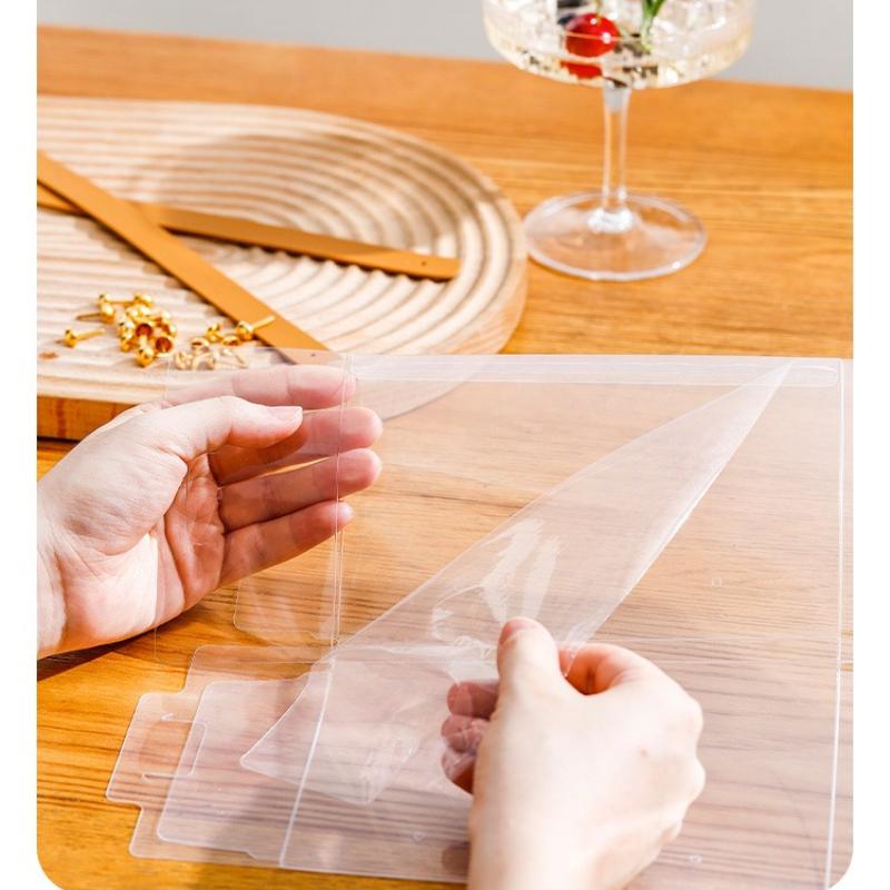 Portable Cake Roll Transparent Box Western Style Dessert Packaging Boxes Rectangular Pastry Case 10pcs Handheld Swiss Roll Cases Double-sided Laminat