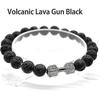 3pcs Traintough Dumbbell Bracelet, High Quality Men Beaded Bracelet Volcanic Lava Stone Dumbbell Bracelet Gifts For Men