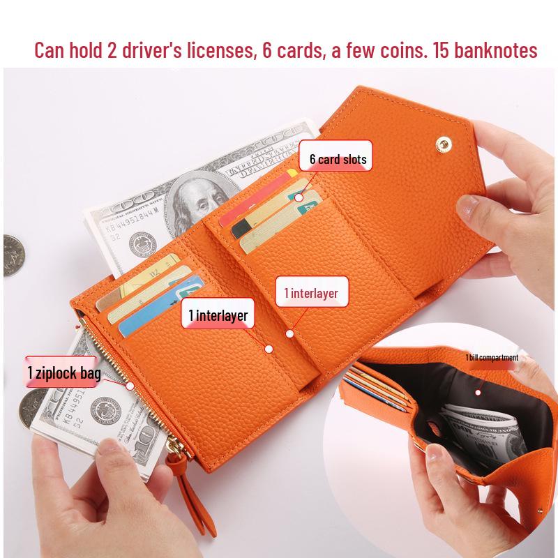 2025 Damski Portfel Slim ze Skóry Naturalnej i Etui na Karty - Wysokiej Klasy Wielofunkcyjny Portmonetka