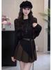 Lazy wind irregular hem hollow women's new Korean knitted top women