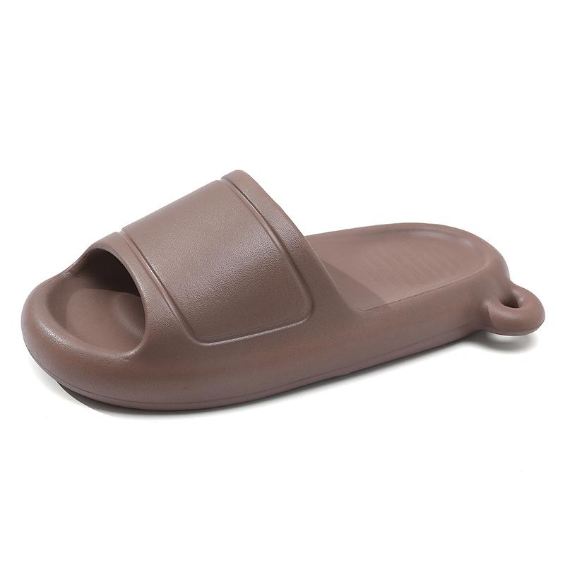 

Однословные шлепанцы на толстой подошве, с высокой подошвой, нескользящие, дышащие, для ванной, EVA, парные сандалии, прямые волосы 44-45 коричневый