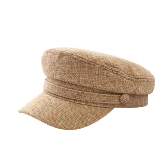 Damen Baskenmütze Vintage Stil Feine Textur Einfarbige 8-Bahnen Schiebermütze für Party