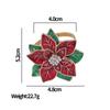 European and American Christmas Hotel Dining Table Set Table Hand Painted Rose Red Flower Napkin Ring Napkin Buckle Towel Ring