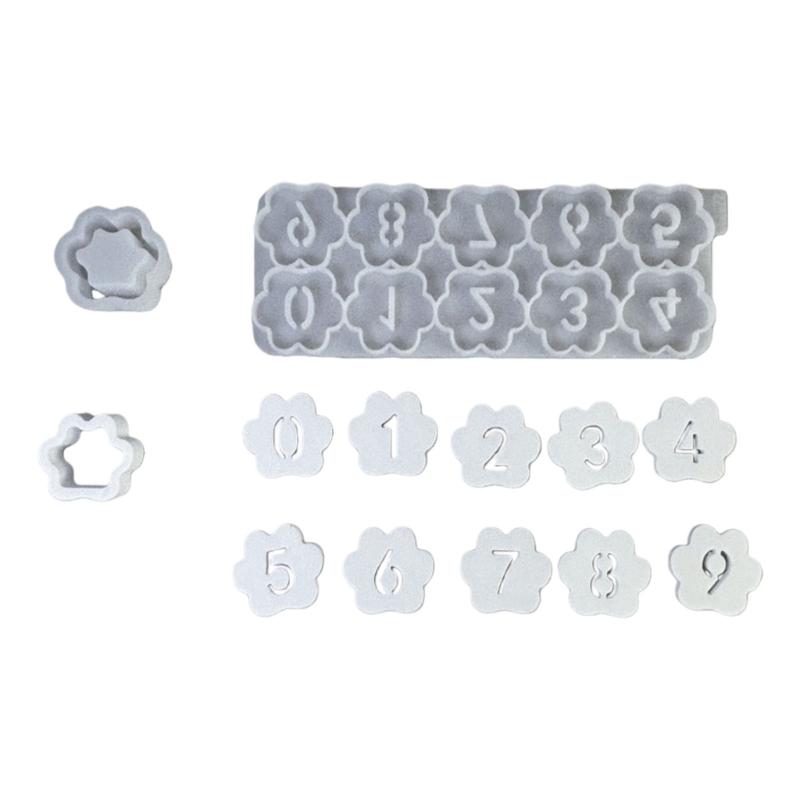 

Mini Dog Paws Number Silicone Mold Candle Holders Mold Ornament Resin Mold Number Epoxy Casting Mold for Diys Soap 1