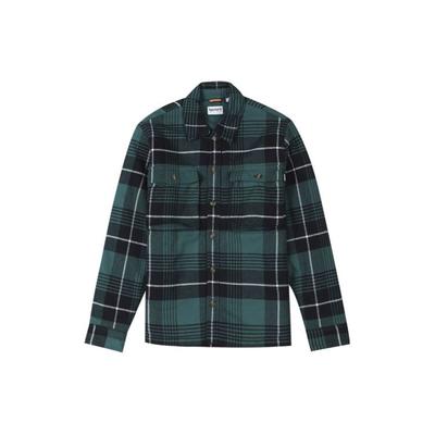 Plaid Warm Flannel Shirt Jacket Men Jackets Green A44CC-V40