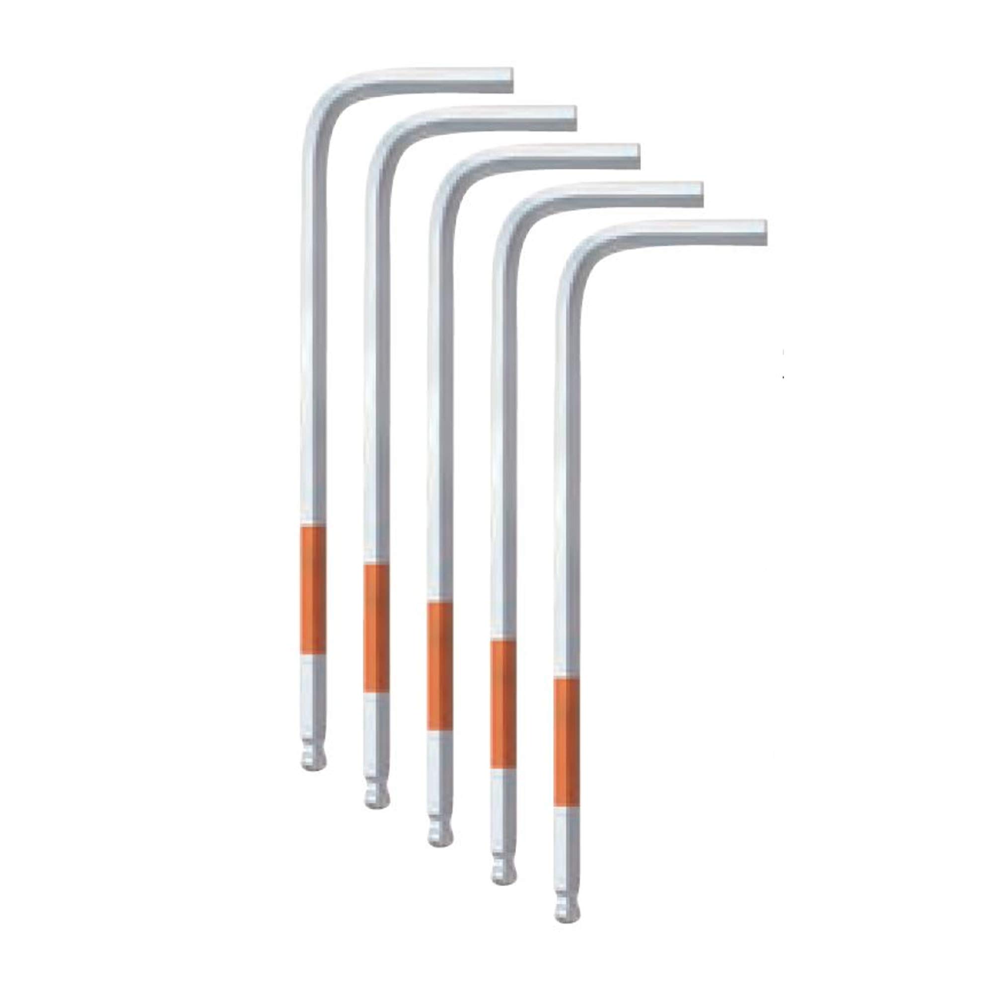 

WISE 3.0mm Ball Point Hex Wrench, Pack of 5, Short, SBNC-30S-5P