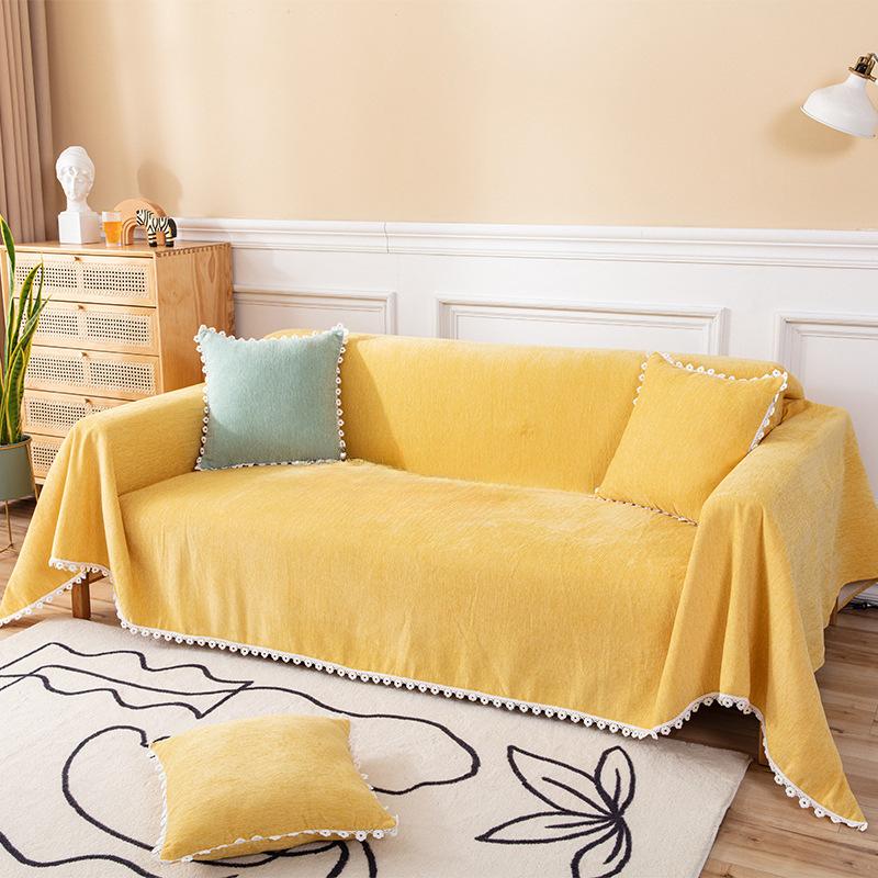 Chenille Sofa Cover Towel All-Inclusive Combination Sofa Cover Ins Style Four Seasons Universal Non-Stick Wool Universal Sofa Cover Towel