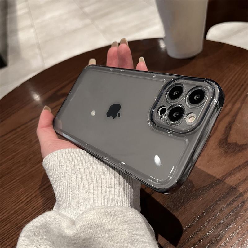 Anti-Knock Transparent Case for iPhone 15 14 Pro Max 13 12 11 X Xs Max XR 7 8 Plus SE 2020 2022 SE2 SE3 Soft Clear TPU Phone Back Cover Cases