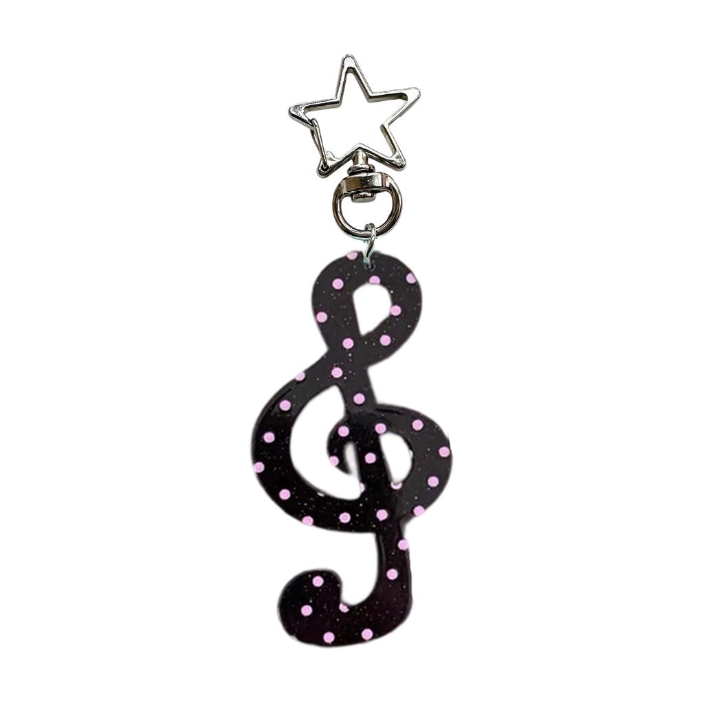 Portachiavi Nota Musicale Per Chiavi Borse Zaini Design in Lega di Acrilico Leggero Portatile Regalo Per Musicisti Amanti della Musica