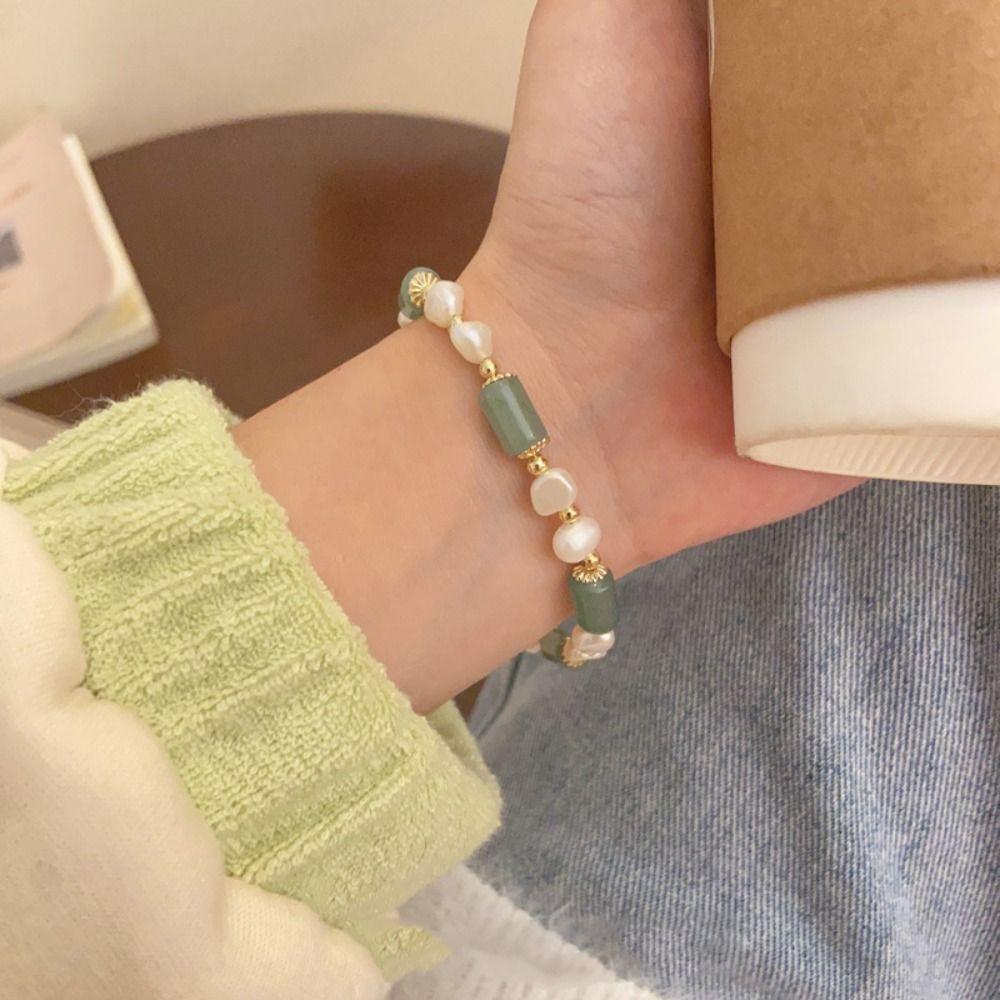 

Chain Cool Simple Pearl Korean Style Bracelet Female Bracelet Sweet Hand Chain Baroque