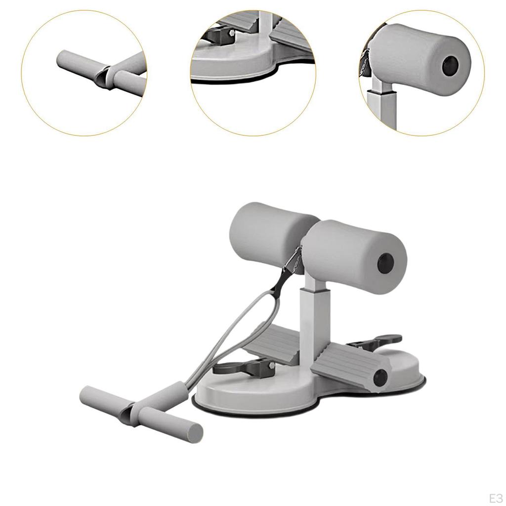 Drążek do ćwiczeń na siedząco z 3 regulowanymi wysokościami, uchwyt na podłogę do ćwiczeń na siedząco, przenośne urządzenie wspomagające, ćwiczenia mięśni brzucha