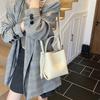 Lychee Pattern Handbag Women's 2025 New Trendy Korean Niche Bucket Bag Versatile Ins Shoulder Messenger Bag