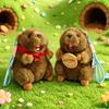 Cross-border Plush Marmot Ququwa Doll - Plateau Groundhog Toy, Children's Birthday Gift