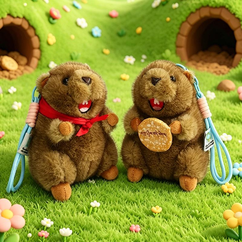 Cross-border Plush Marmot Ququwa Doll - Plateau Groundhog Toy, Children's Birthday Gift
