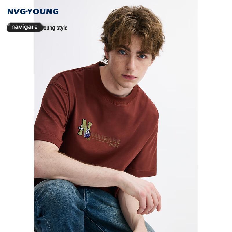 NVG YOUNG Men s Italian Sailboat Print Cotton T-Shirt M