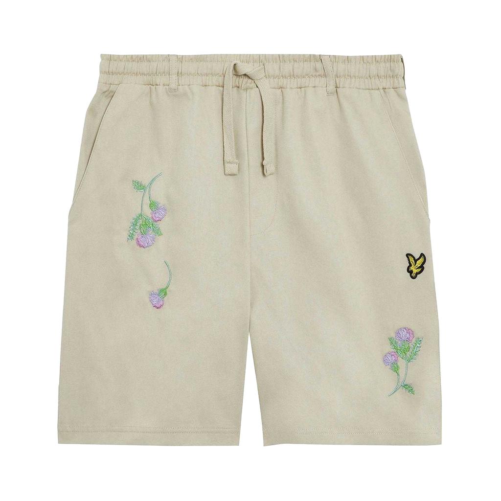 Lyle & Scott Mens Thistle Club Embroidered Logo Shorts