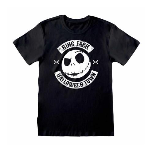 Nightmare Before Christmas Unisex Adult Halloween Town Jack Skellington Crest T-Shirt