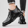 Men Business Cow Leather Shoes Men's Casual Breathable Work Boots Height Increase 7CM Shoes Comfortable Inside Elevator Shoes