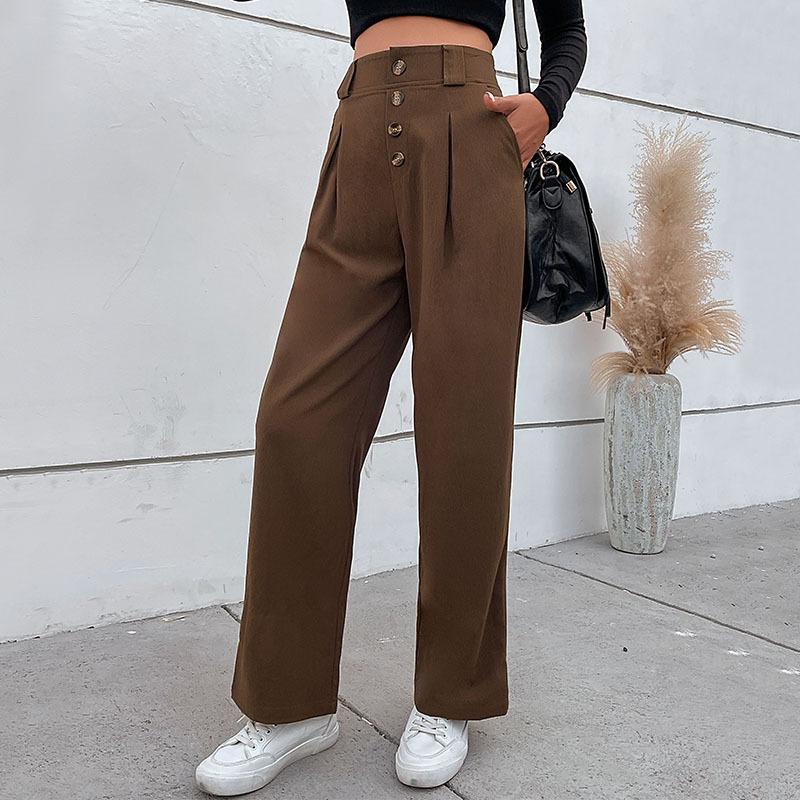 Wiosenne i jesienne spodnie damskie Spodnie codzienne Spodnie z szerokimi nogawkami w stylu podmiejskim