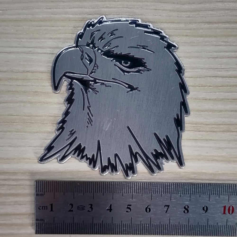 Animal avatar Logo 3D Emblem Car Motorcycle Phone Decal for Tiger Eagle Lion Wolf Aluminum  Stickers