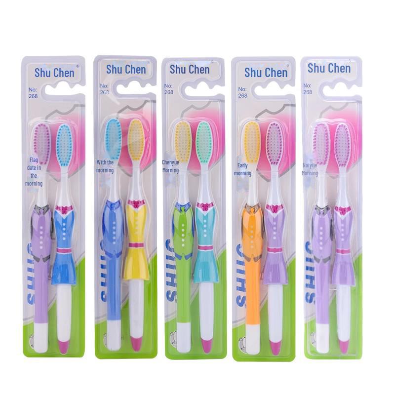 Shu Chen Creative Soft Bristle Toothbrush Set - Gentle Pair for Home Use