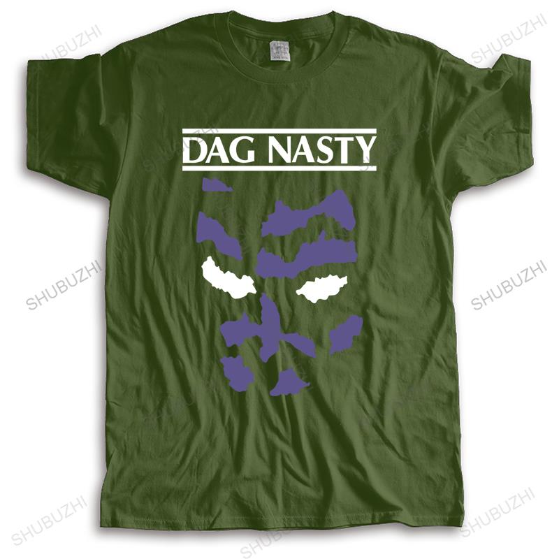 New Csual Cool T Shirt Black Tops for Men DAG NASTY Punk Rock Band Logo Black Purple Mens Black T-Shirt Size S To 3XL Many Tops