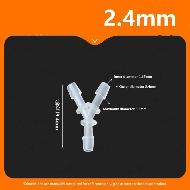 Y-Shaped Three-Way Connector Tee Joint 1.6~6.4Mmwater Divider Polypropylene Pp Plastic Gas Oil Aquarium Hose Pagoda Joint