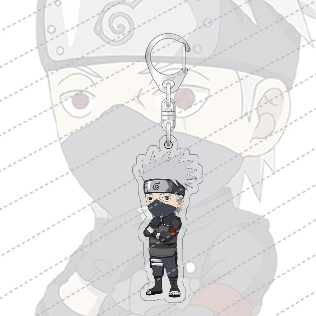 Anime Naruto Acrylic Keychain Accessaries Uzumaki Naruto Cartoon Keyring