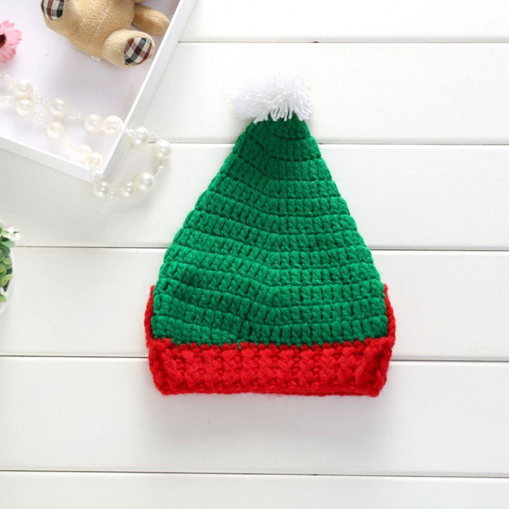 Thicken Christmas Hat Soft Santa Knitted Hat Happy New Year Baby Knitted Caps  Winter Accessories