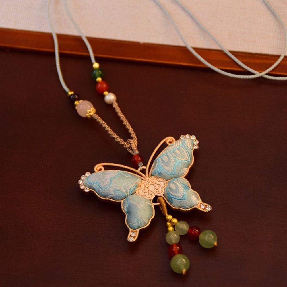 Tassels Chinese Style Necklace Ethnic Style Pearl Long Sweater Chain  Daily