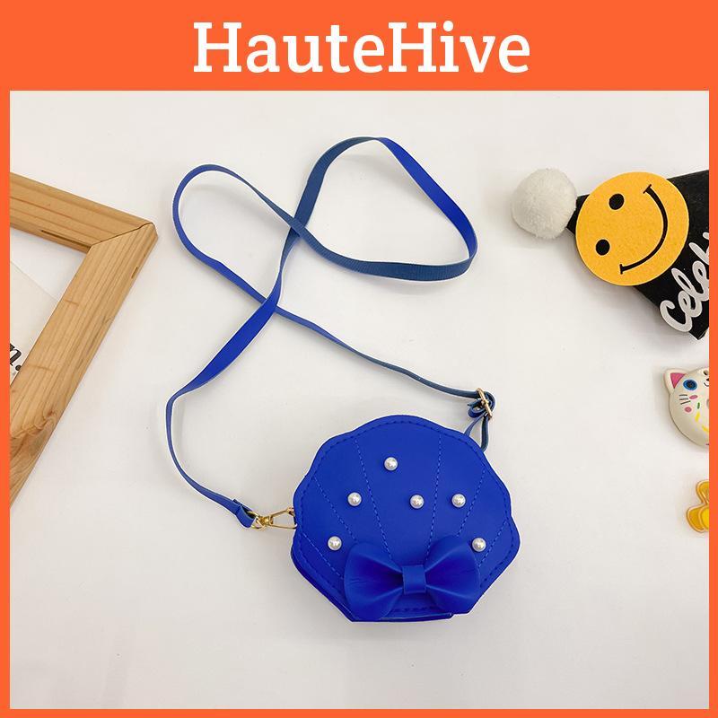 Princess Pearl Shell Bag With Bow For Kids School Daily Use Cute And Sweet