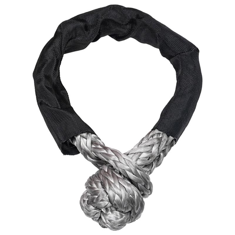 Synthetic Fiber Soft Shackle for Vehicle Recovery Road Towing Ropes Car Trailer Pull Rope with Protective Sleeve