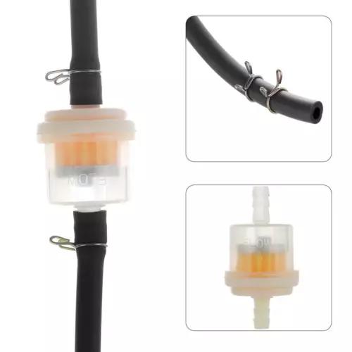 2Pcs Universal Motorcycle Inline Fuel Filter Kit Motorbike ATV Inline Fuel Filter Motorcycle Fuel Supply System Snap Replacement