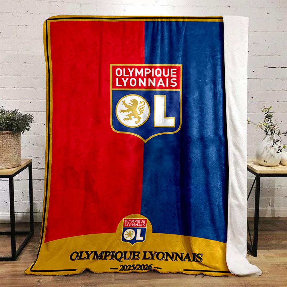 Olympique Lyonnais Blanket for all seasons blanket lunch break throw gift