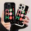 JT86 Чорний Рожевий Червоний Жирний Ручний Малюнок Хо Хо Хо Різдво для iPhone 17 16 15 Pro Max Samsung S26 S25 Ultra A17 A16 A07 A56 Xiaomi 15T Redmi 15c М'який Чохол