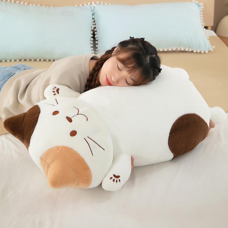 Niedliches Kaninchenfell Käse Katze Plüschtier Kinder Schlafkissen Heimkissen Baby Seitenschlafkissen Auto Ornament