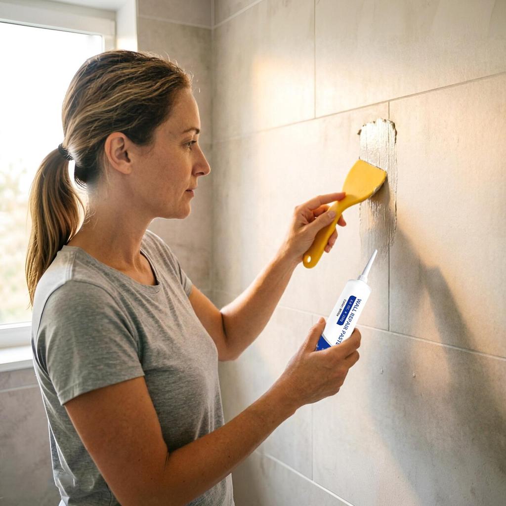 Stucco per Riparazione Muri Asciugatura Rapida Bianco Alta Adesione Impermeabile Stucco Riempitivo per Buchi, Crepe, Ammaccature, Fessure, Graffi per Casa, Dormitorio