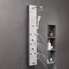 VEVOR Shower Panel Tower System with Rainfall Shower Head, LED, 49 in Brushed Stainless Steel Shower Column, 4-Function Faucet