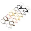 10pcs 19x11mm High Quality Classic 8 Colors Plated Brass French Earring Hooks Wire Settings Base Settings Whole Sale