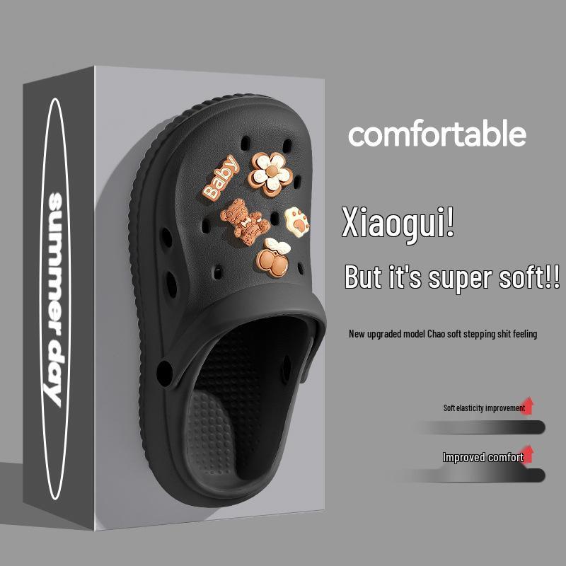 Women's Hole Shoes Non-Slip Sandals - Breathable, Soft Sole, Wear-Resistant Beach EVA Slippers